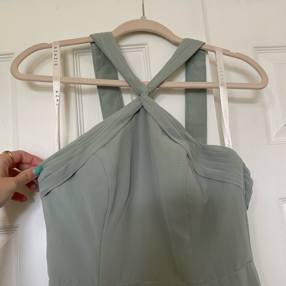 Azazie Dress in Soft Green